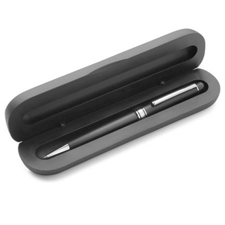 Stylo bille avec étui personnalisé noir