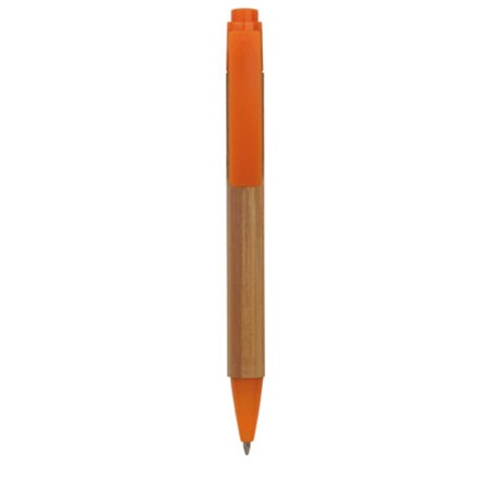 Stylo bille bois personnalisé bois/orange