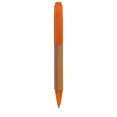 Stylo bille bois personnalisé bois/orange