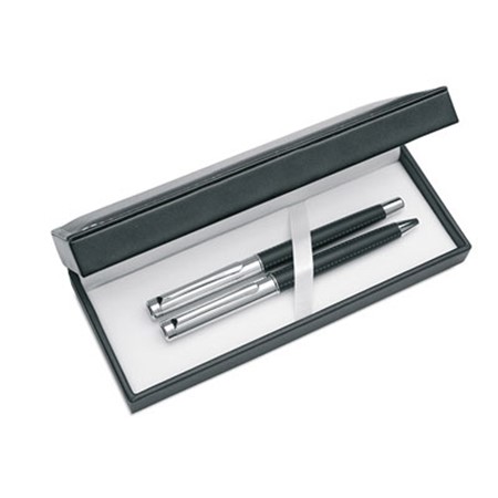 Stylo bille et roller personnalisé noir
