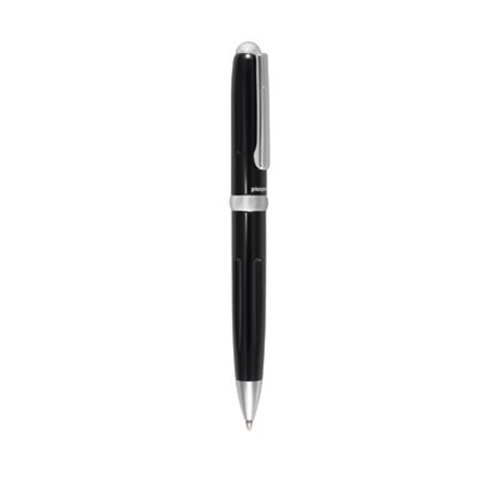 Stylo bille 'flex' noir personnalisé argenté/noir