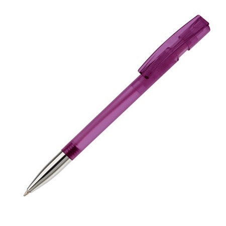 Stylo bille nash transparent publicitaire blanc transparent