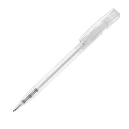 Stylo bille nash transparent personnalisé blanc transparent