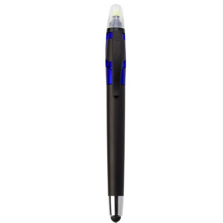 Stylo bille /surligneur/stylet personnalisé noir/bleu