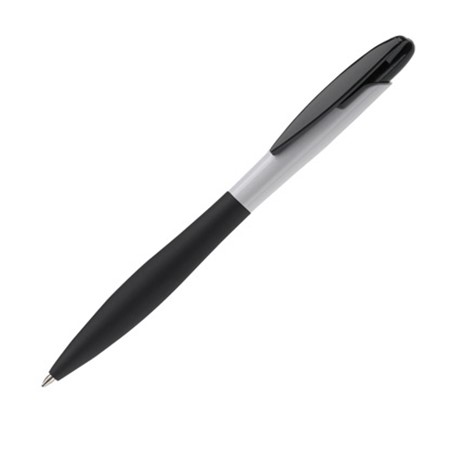 Stylo bille thin personnalisé noir/blanc