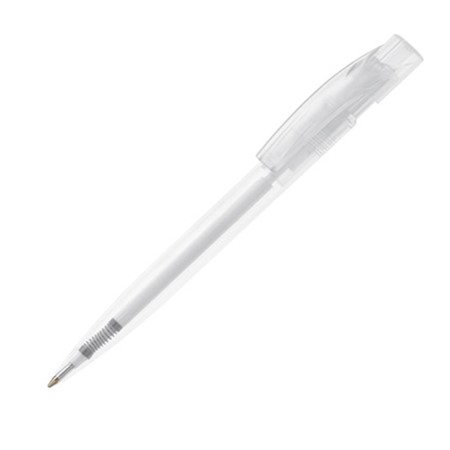 Stylo bille wega transparent personnalisé blanc transparent