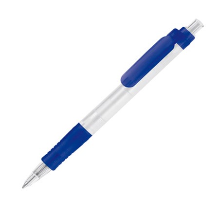 Stylo biodégradable frosty personnalisé bleu foncé givré