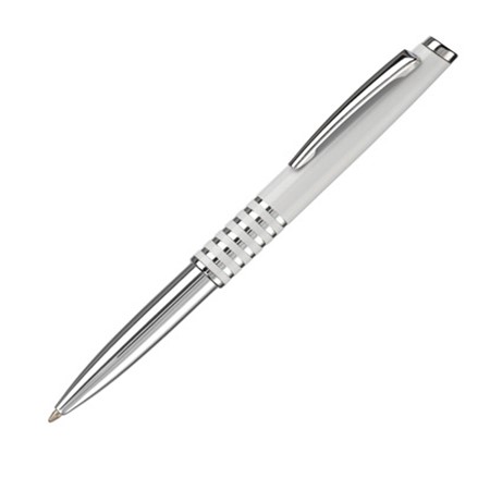 Stylo six stripes personnalisé blanc