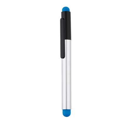 Stylo-stylet avec porte-stylo rose personnalisé bleu