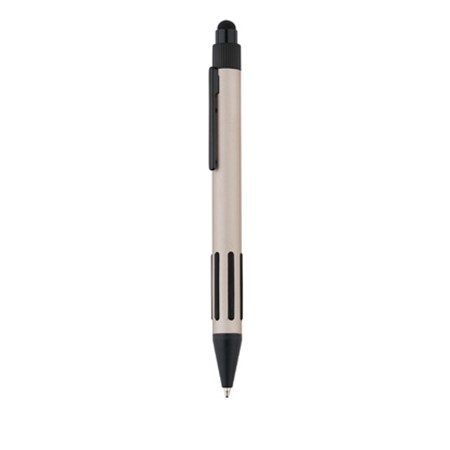 Stylo-stylet elegance argent personnalisé doré