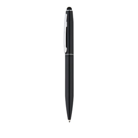 Stylo tactile classique argent personnalisé noir