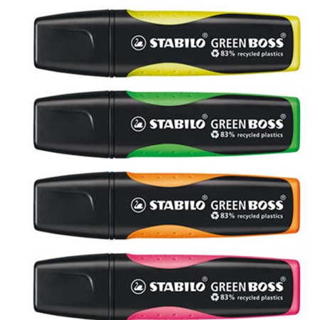 Surligneur stabilo green boss personnalisé vert