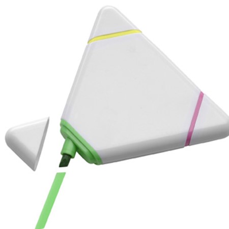 Surligneur triangulaire personnalisé blanc
