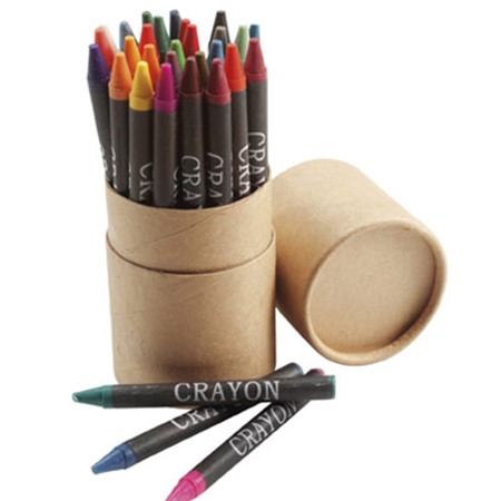 Tube de 30 crayons gras personnalisé divers